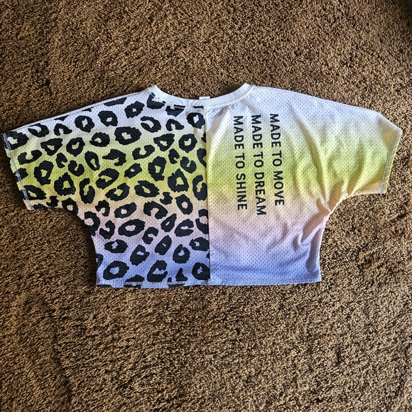 Zumba Fitness Yellow and Pink Cropped Jersey - Picture 3 of 4